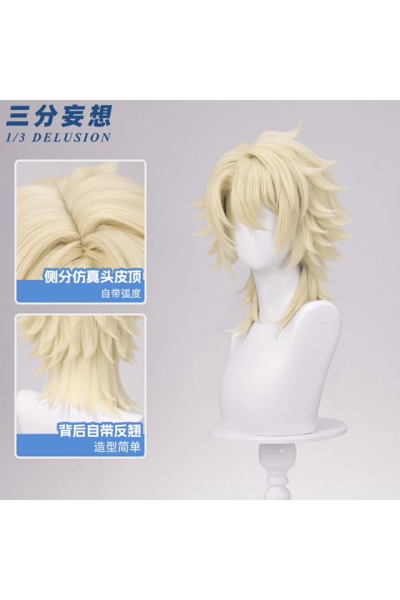 1/3 Delusion Genshin Impact Varka Light Yellow Cosplay Wig